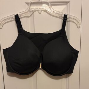Cacique Black Lightly Lined Full Coverage Bra Size 40DD